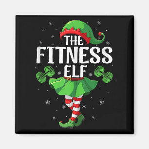 Fitness Elf Christmas Girls Women Elf Squad Xmas F Magnet