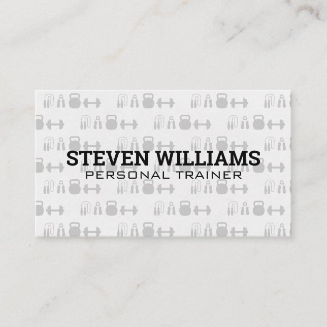 Fitness Equipment | Personal Trainer Business Card (Front)