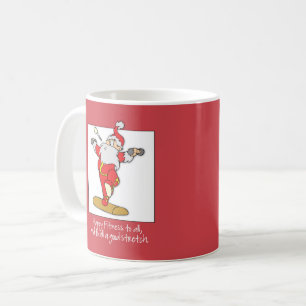 Fitness Exercise Christmas with Santa Coffee Mug