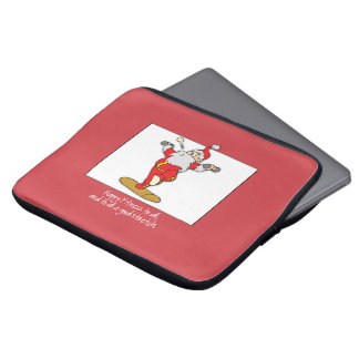 Fitness Exercise Christmas with Santa Laptop Sleeve