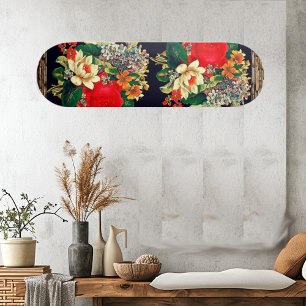 Fitness Freak Floral Garden Roses Sportsperson  Skateboard