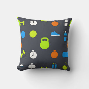 Fitness Gear Workout Pattern Cushion