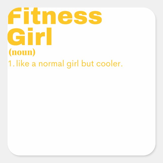 Fitness Girl - Fitness Square Sticker (Front)