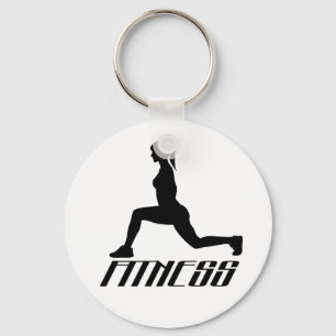 Fitness girl key ring