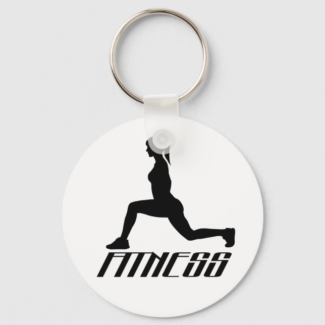 Fitness girl key ring (Front)