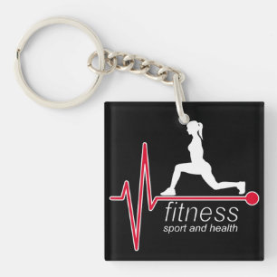 Fitness girl key ring