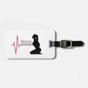 Fitness girl luggage tag