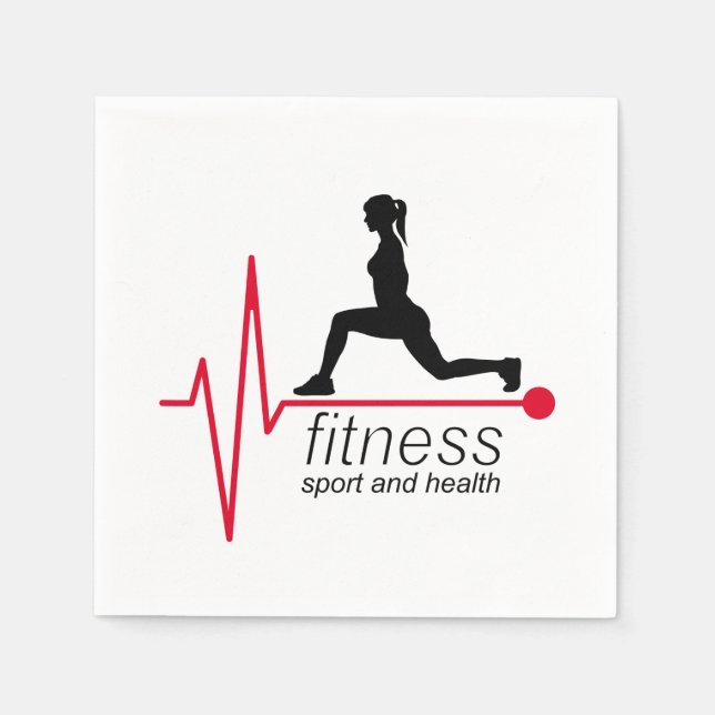 Fitness girl napkin (Front)