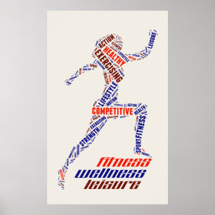 Fitness girl poster
