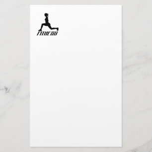 Fitness girl stationery
