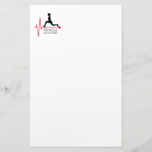 Fitness girl stationery