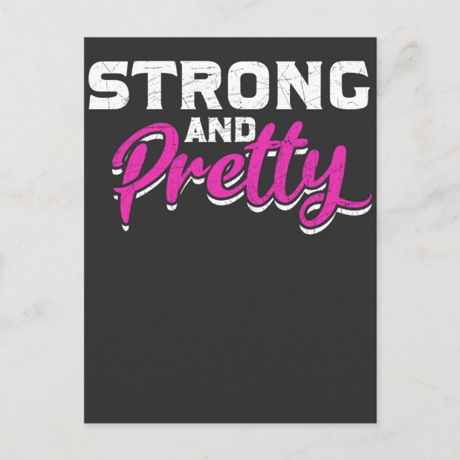 Fitness Girl Weightlifting Female Gym Workout Postcard (Front)