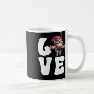 Fitness Gnome Dad With Skipping Rope Loves Cardio Coffee Mug