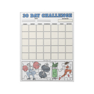 Fitness Goal Planner Custom Notepad