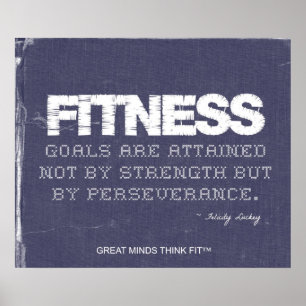 Fitness Goals in Ripped Denim Poster