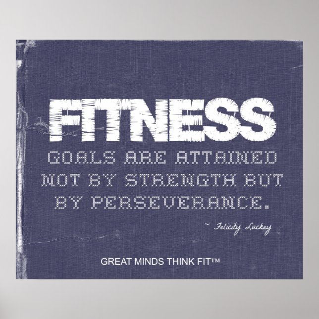 Fitness Goals in Ripped Denim Poster (Front)