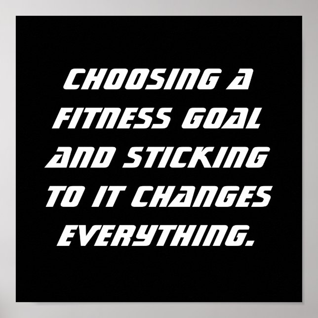 Fitness Goals Poster (Front)