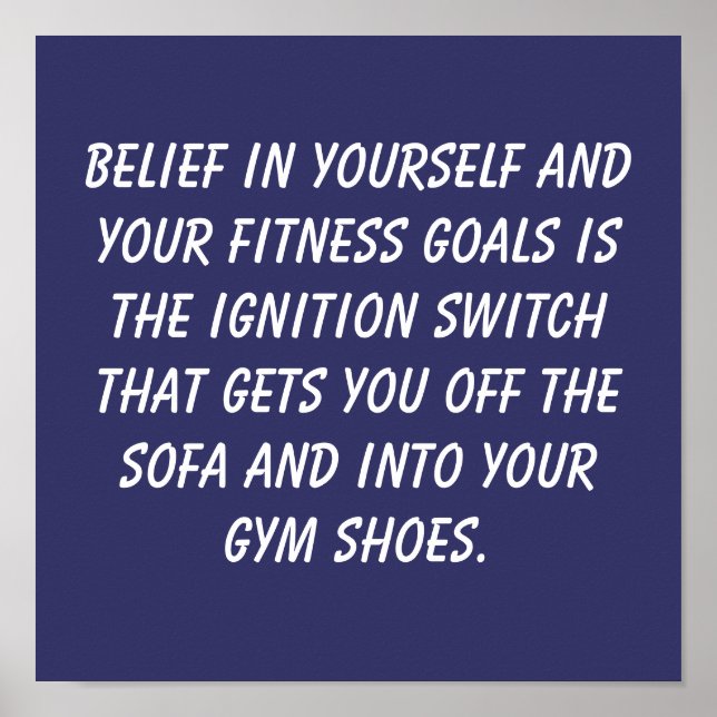Fitness Goals Poster (Front)