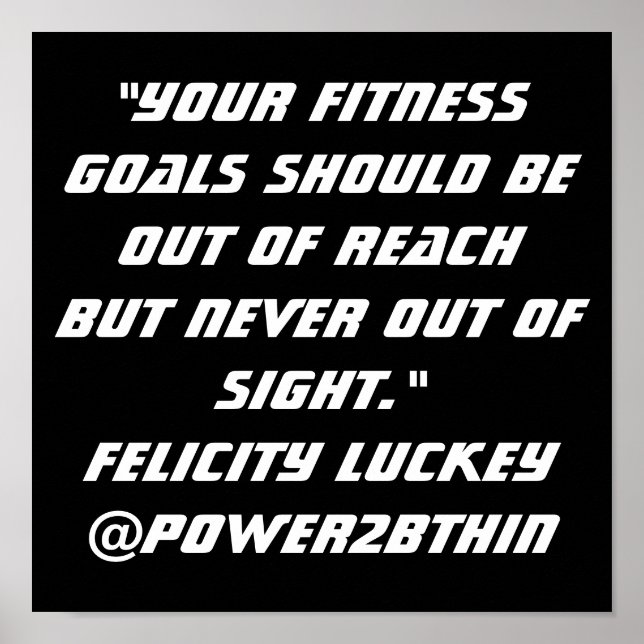 Fitness Goals Poster (Front)