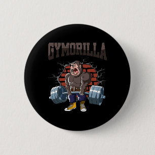Fitness Gorilla Gymorilla Deadlift Workout Trainin 6 Cm Round Badge