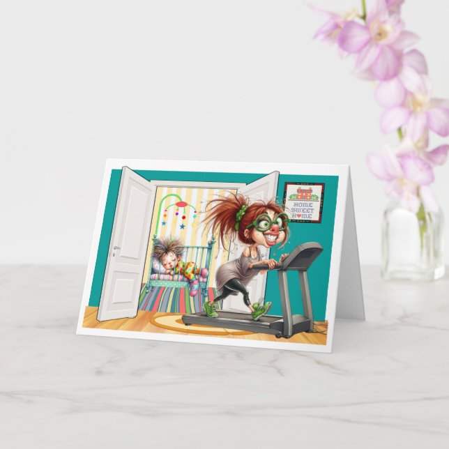 Fitness Granny or Mum  Card (Orchid)