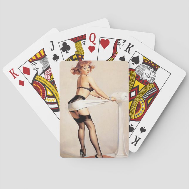 Fitness Guru Pin Up Playing Cards (Back)