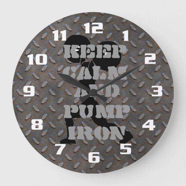 FITNESS GYM AND WORKOUT MOTIVATIONAL LARGE CLOCK (Front)