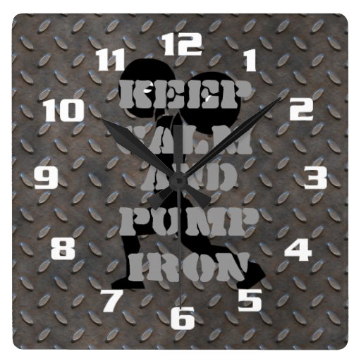 Image of FITNESS GYM AND WORKOUT MOTIVATIONAL Square Wall Clock