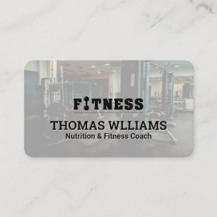 Fitness Gym Background   Personal Trainer Business Card