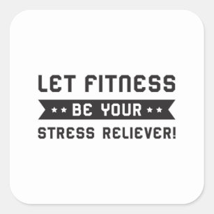Fitness Gym Dance Dancing Sport Workout Work Gift Square Sticker