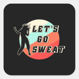 Fitness Gym Dance Dancing Workout Sport Gift Idea Square Sticker