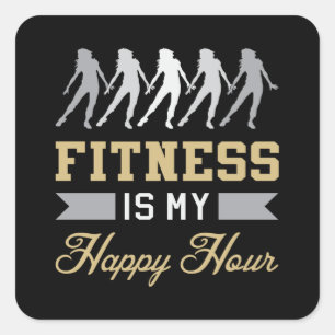 Fitness Gym Dance Dancing Workout Sport Gift Idea Square Sticker