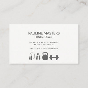 Fitness Gym   Dumbbell Icon Appointment Card