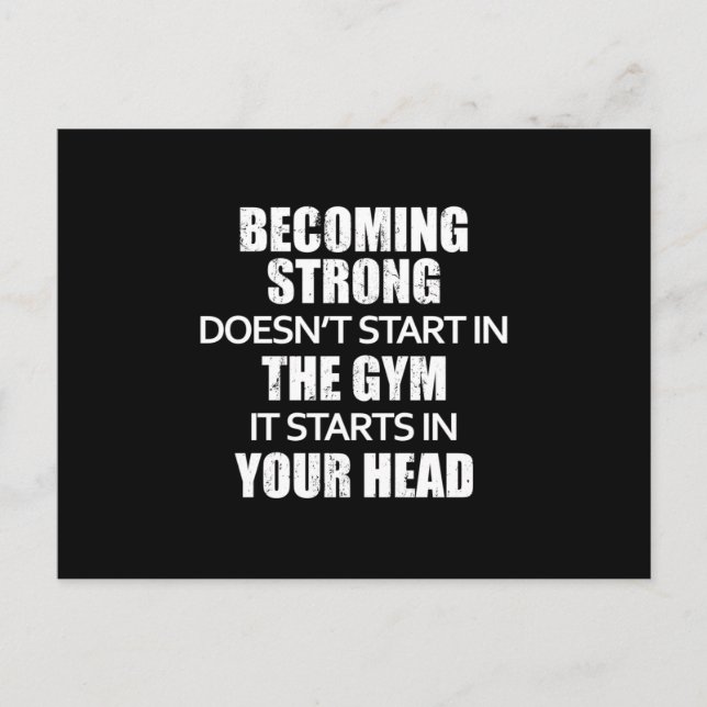 Fitness Gym Exercise Sport Workout Funny Gift Idea Postcard (Front)