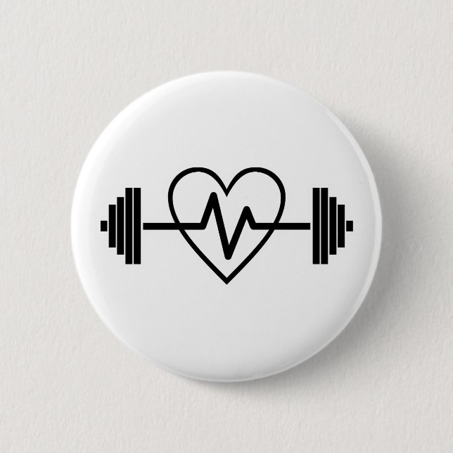 FITNESS GYM IS LIFE 6 CM ROUND BADGE (Front)