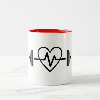 FITNESS GYM IS LIFE Two-Tone COFFEE MUG