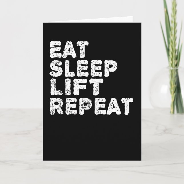 Fitness Gym Lifting Quote Funny Gift Card (Front)