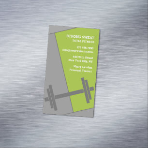 Fitness Gym Magnetic Business Card