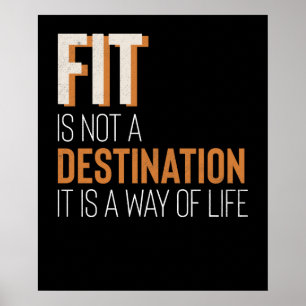 Fitness Gym Motivation Fit Is Way Of Life Poster
