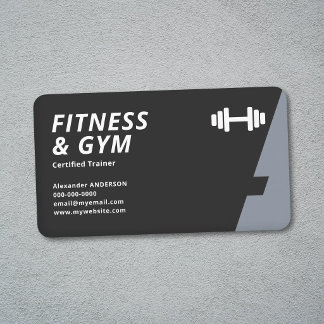 Fitness & Gym Trainer Business Card