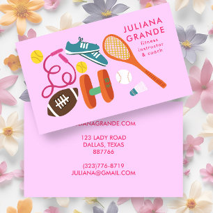 Fitness Gym Trainer Coach Sports CUSTOM Charming  Business Card