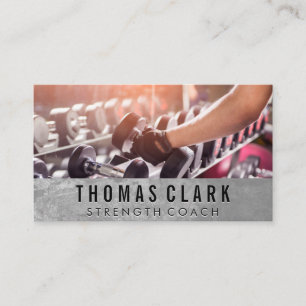 Fitness Gym   Weights Business Card