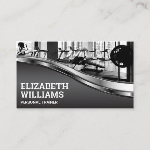 Fitness Gym   Weights Treadmills Business Card