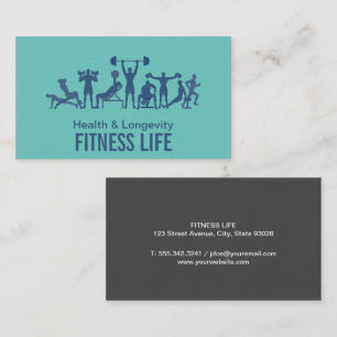 Fitness Gym   Working Out Training Business Card