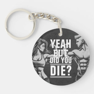 Fitness Gym Workout Bodybuilding Motivational Key Ring