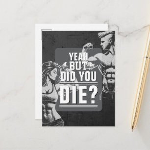 Fitness Gym Workout Bodybuilding Motivational Postcard