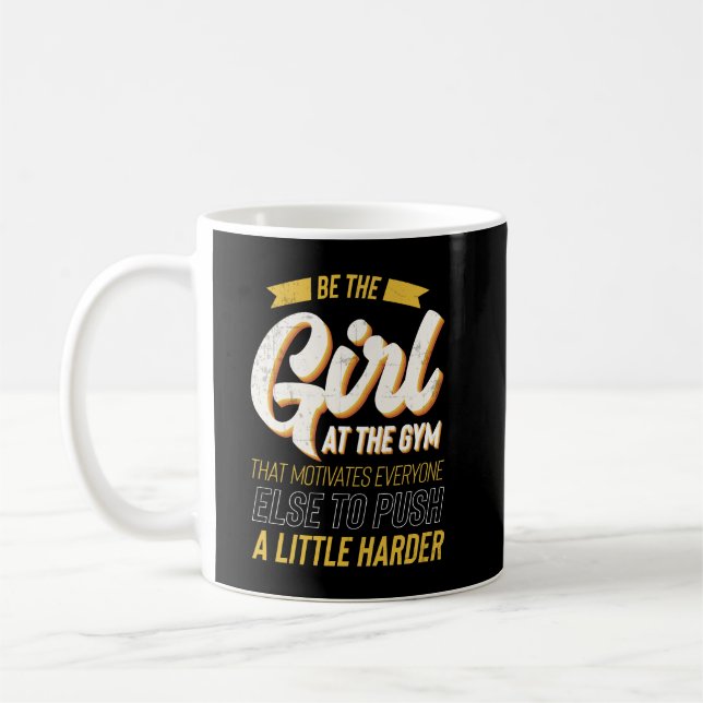 Fitness Gym Workout Motivation Womens Coffee Mug (Left)