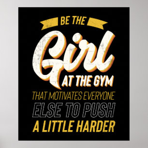 Fitness Gym Workout Motivation Womens Poster