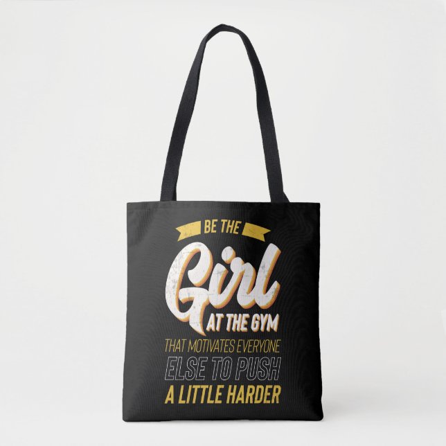 Fitness Gym Workout Motivation Womens Tote Bag (Front)