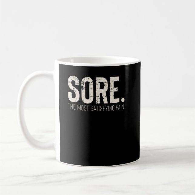 Fitness Gym Workout Motivational Quote Coffee Mug (Left)